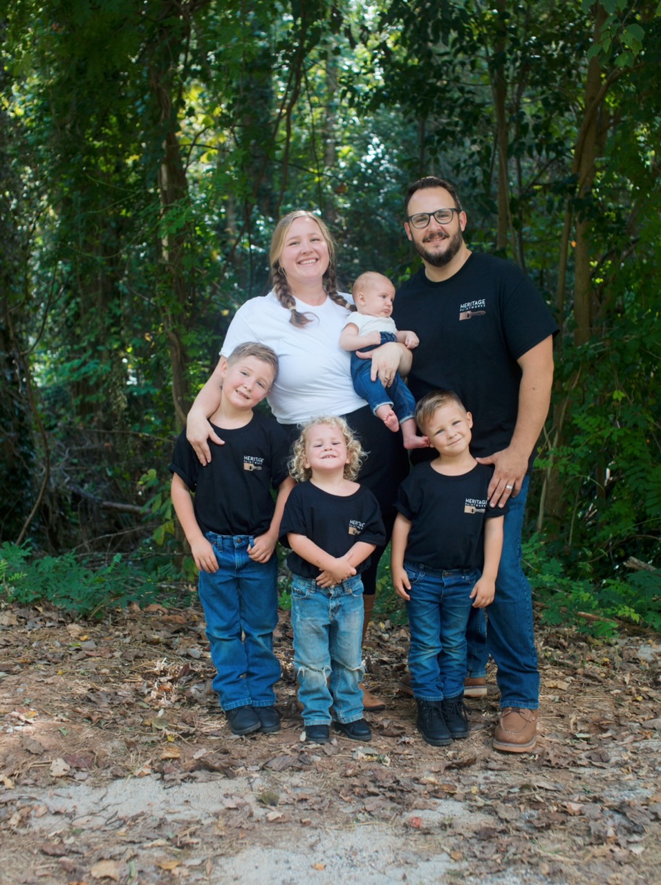 Frank Costa with his wife and children
