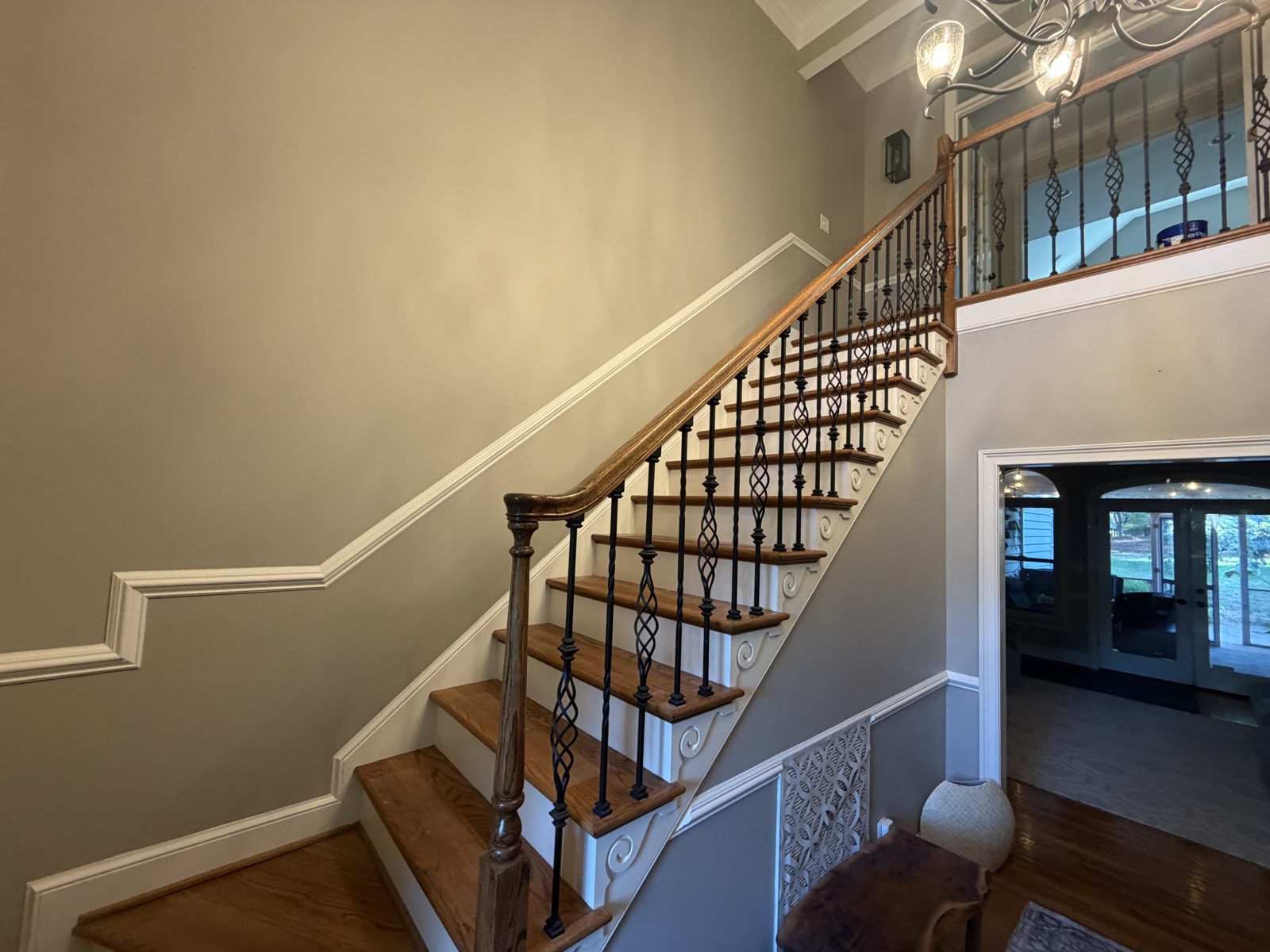 The same staircase after painting